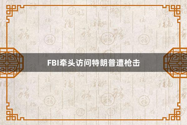 FBI牵头访问特朗普遭枪击