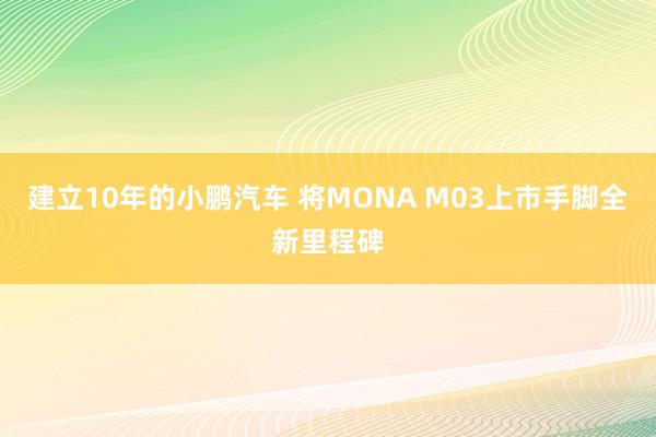 建立10年的小鹏汽车 将MONA M03上市手脚全新里程碑